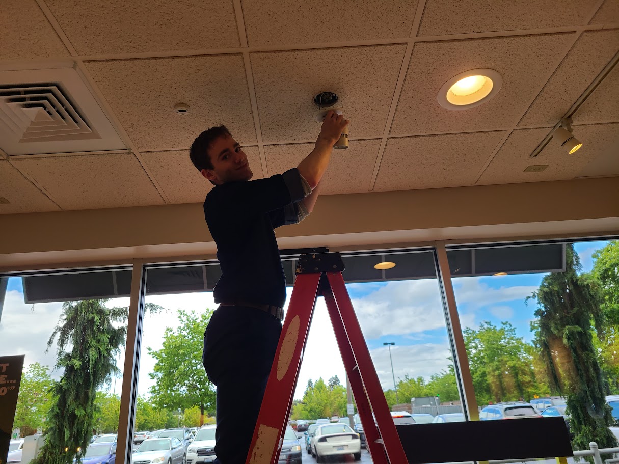 Josh McBride handling a hands-on restaurant operations task